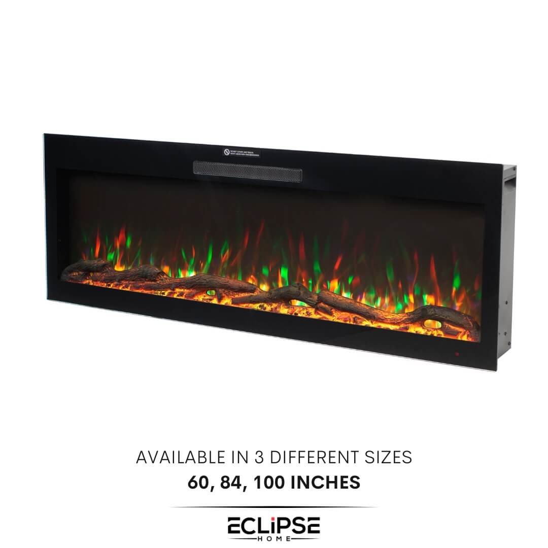 Eclipse Home - 60 Inches Decorative Home Electric Fireplace-