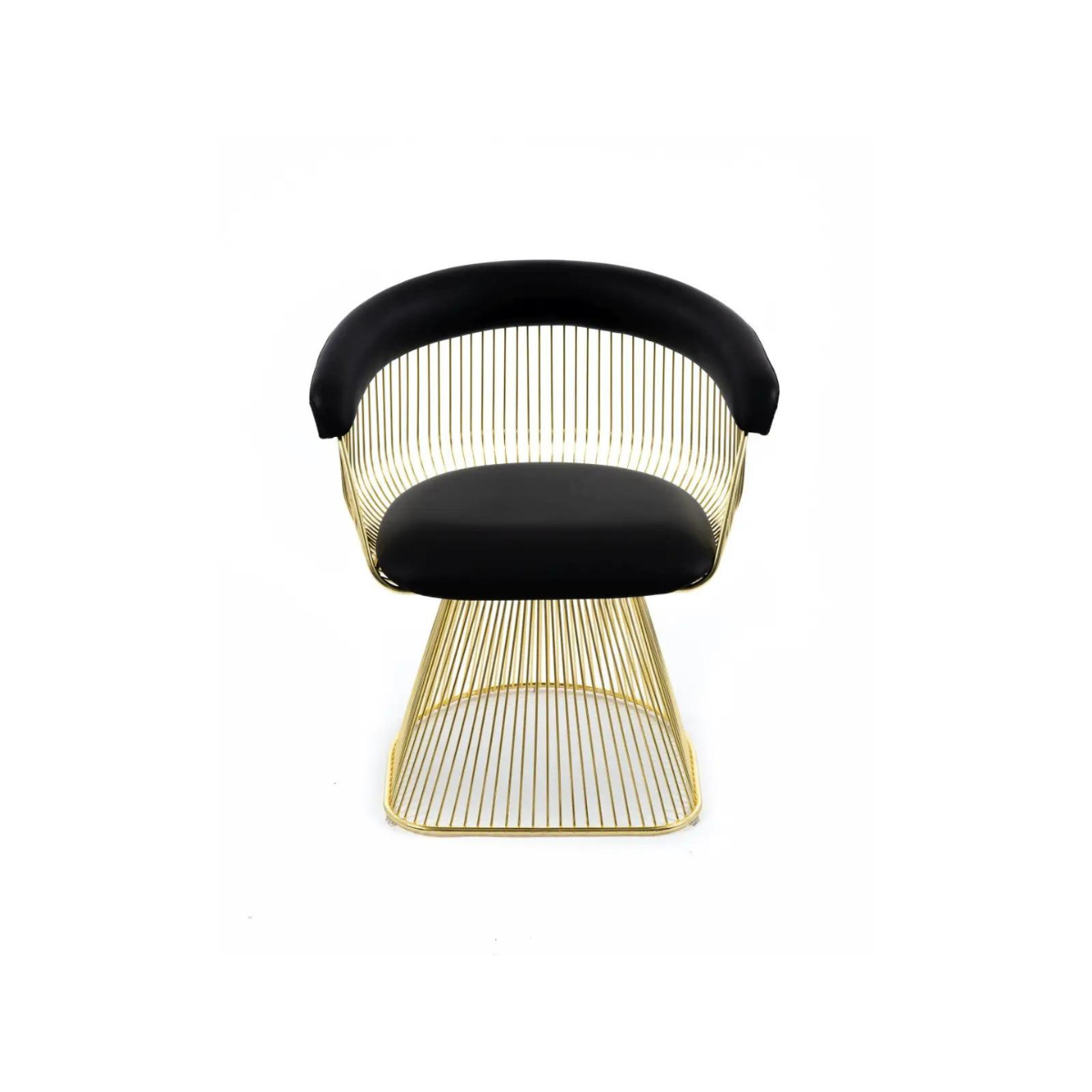 Black gold designer style armchair with modern elegance ALEXIS