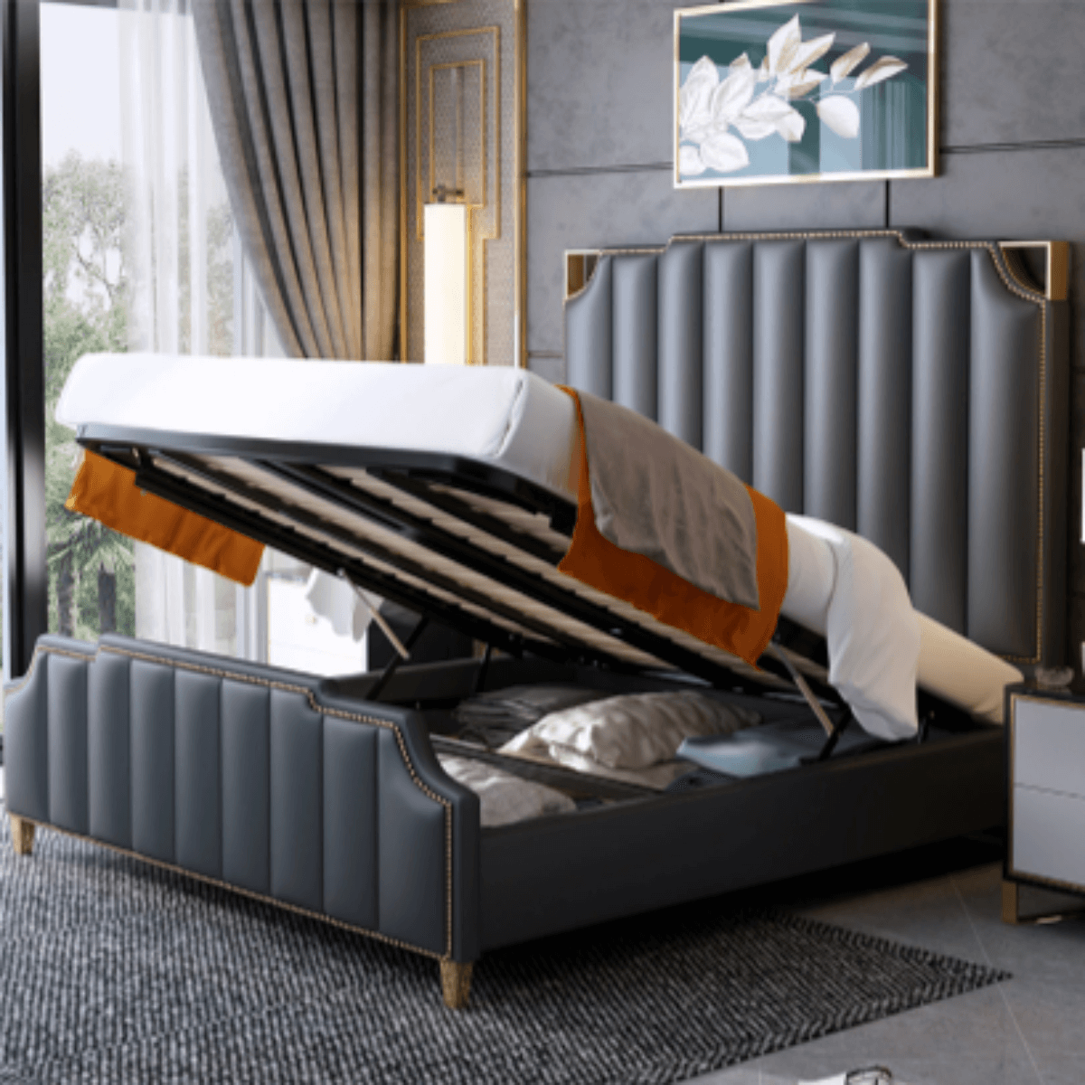 Faux-leather-storage-king-bed-in-Australia-11