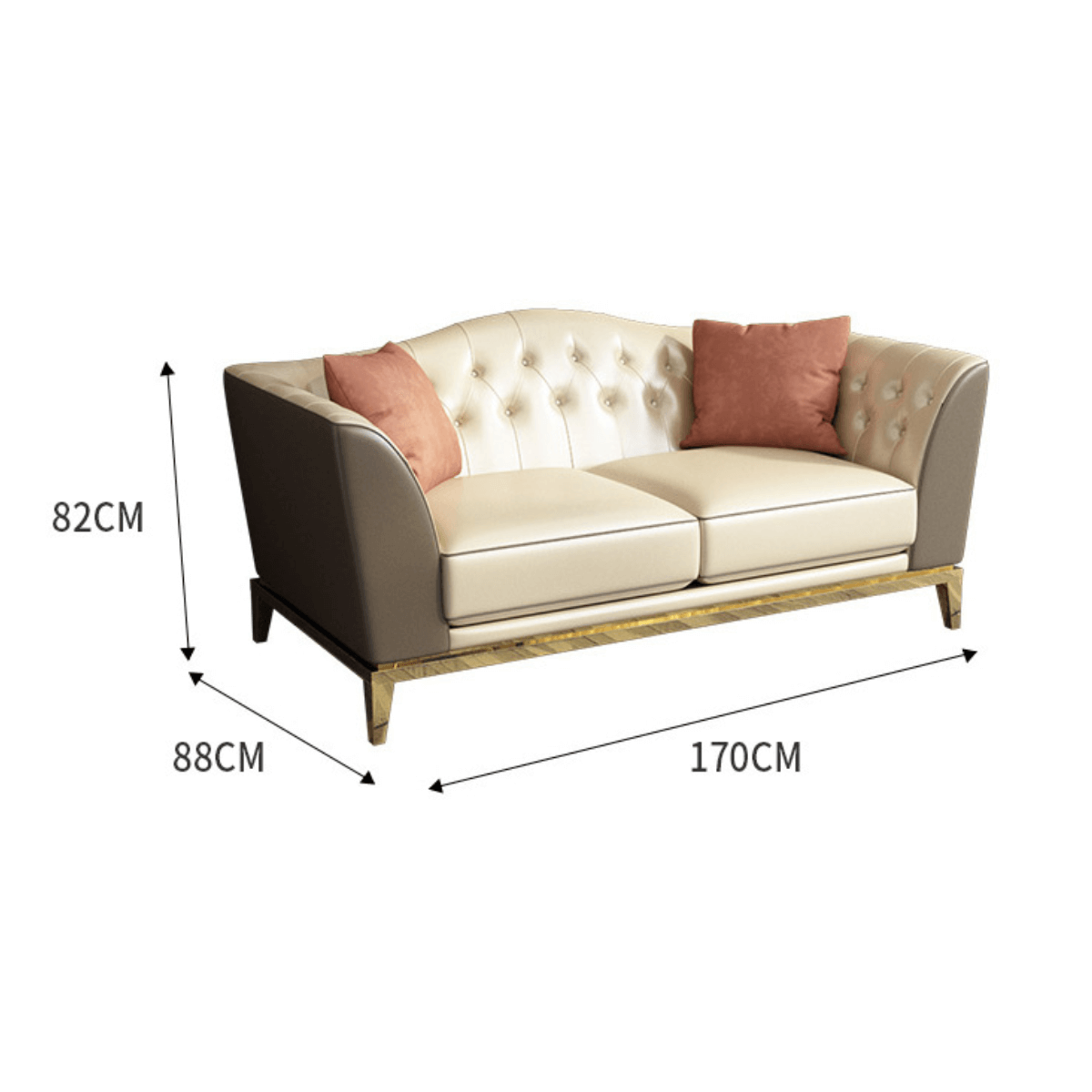Sara Leather 2-Seater Sofa 3