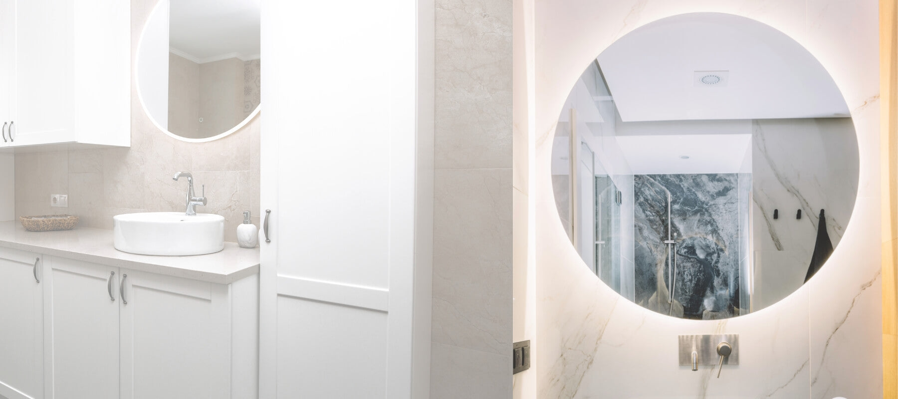 Upgrade your space with an elegant LED mirror - perfect for any modern interior