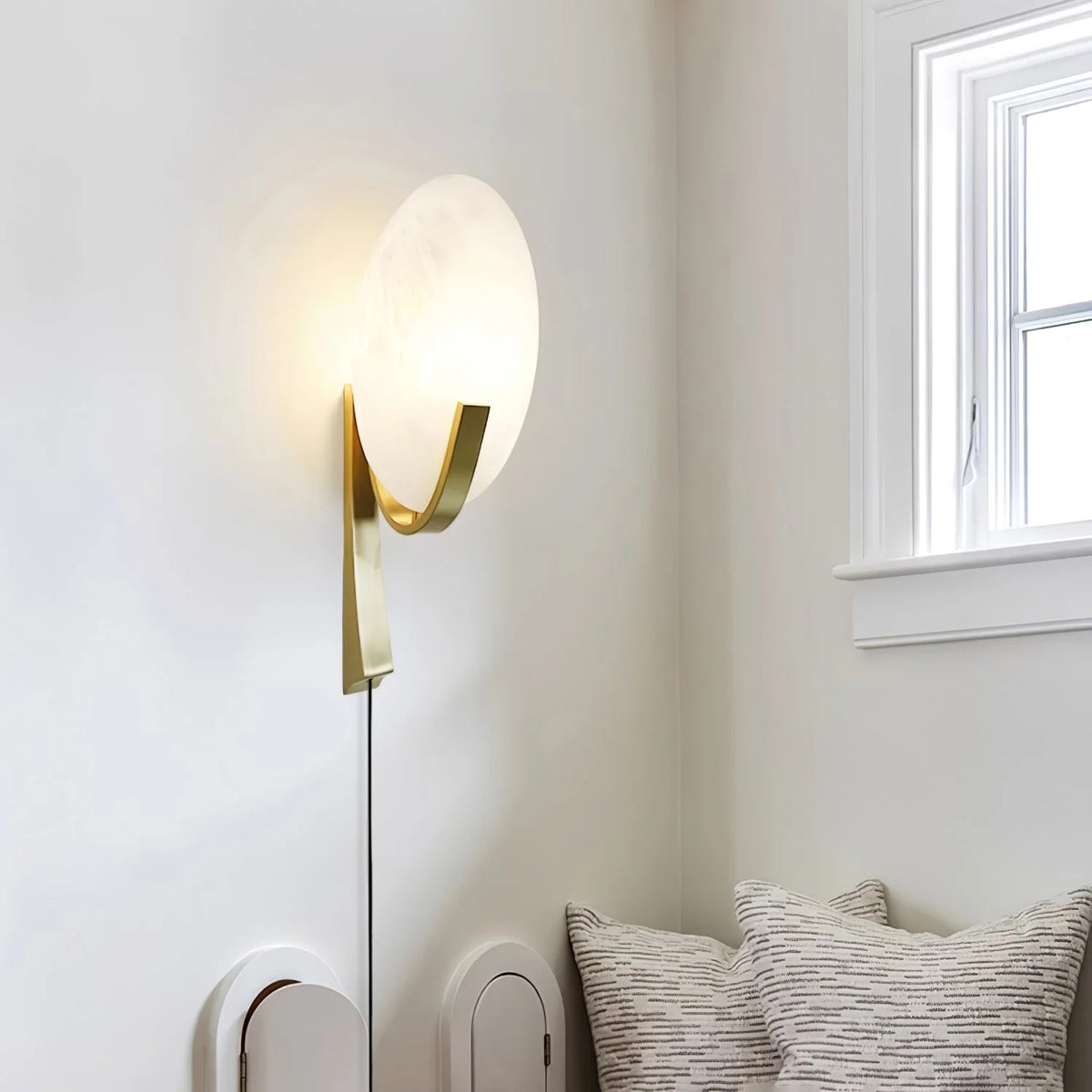 Alice Alabaster Plug-in Wall Lamp - Pre Order