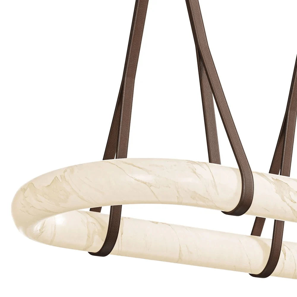 Circle Alabaster Chandelier - Pre Order