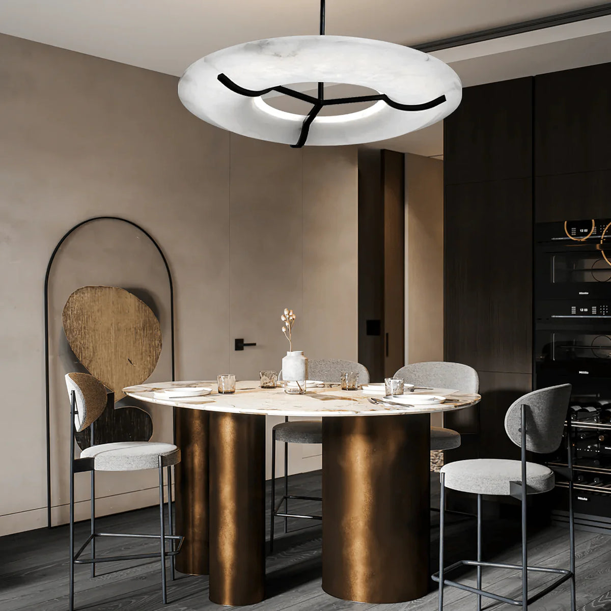 Carve Alabaster Pendant Light - Pre Order