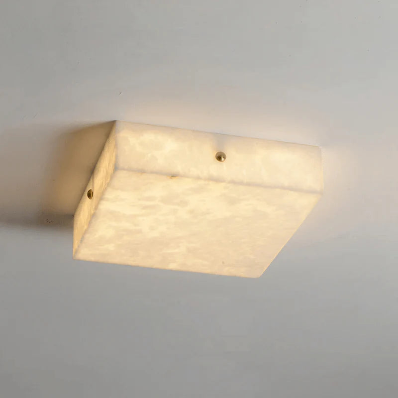 Square Alabaster Ceiling Light - Pre Order
