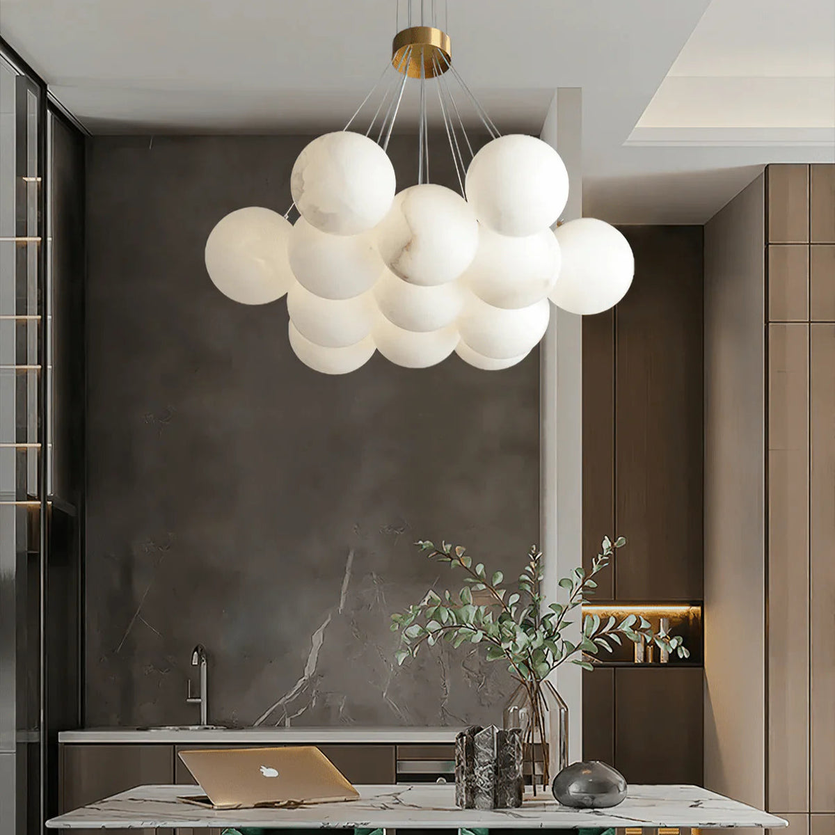 Alabaster Balls Chandelier -  Pre Order