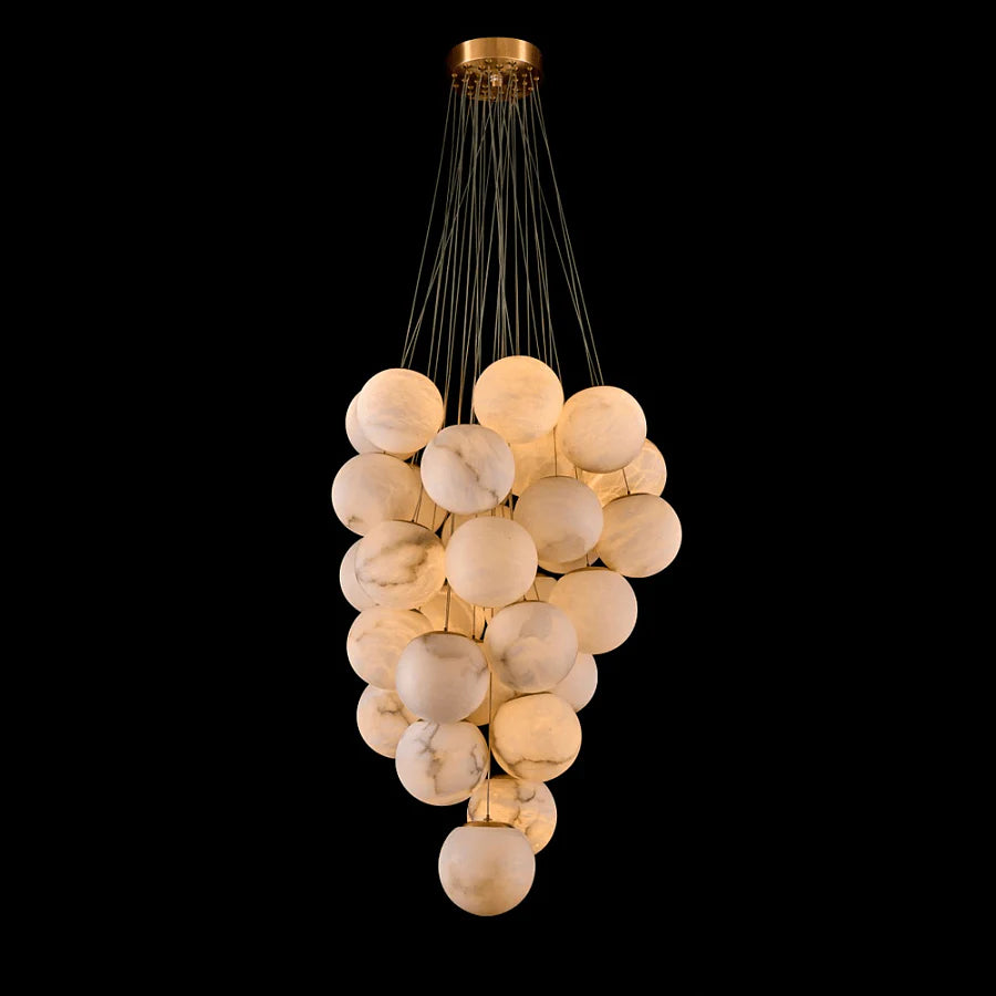 Cluster Alabaster Globe Chandelier - Pre Order