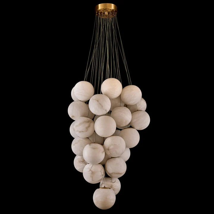 Cluster Alabaster Globe Chandelier - Pre Order