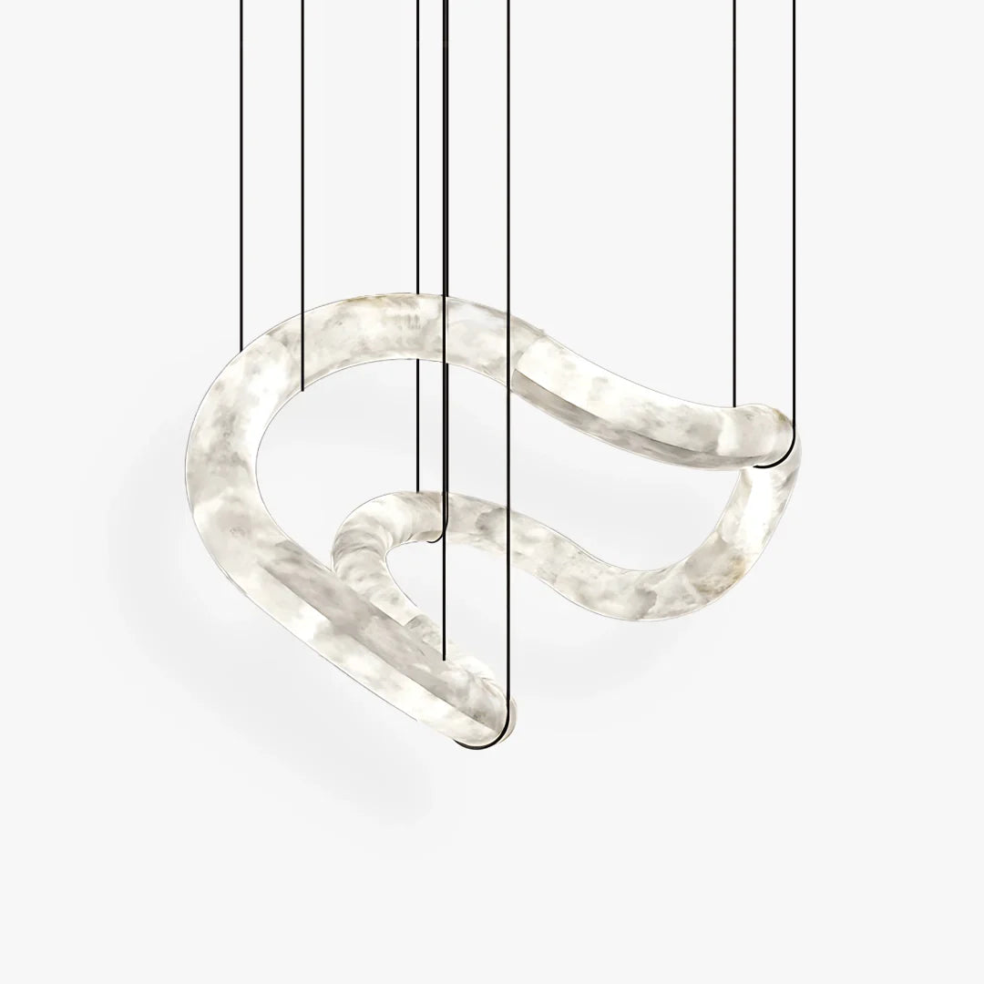 Ethereal Wave Alabaster Chandelier - Pre Order