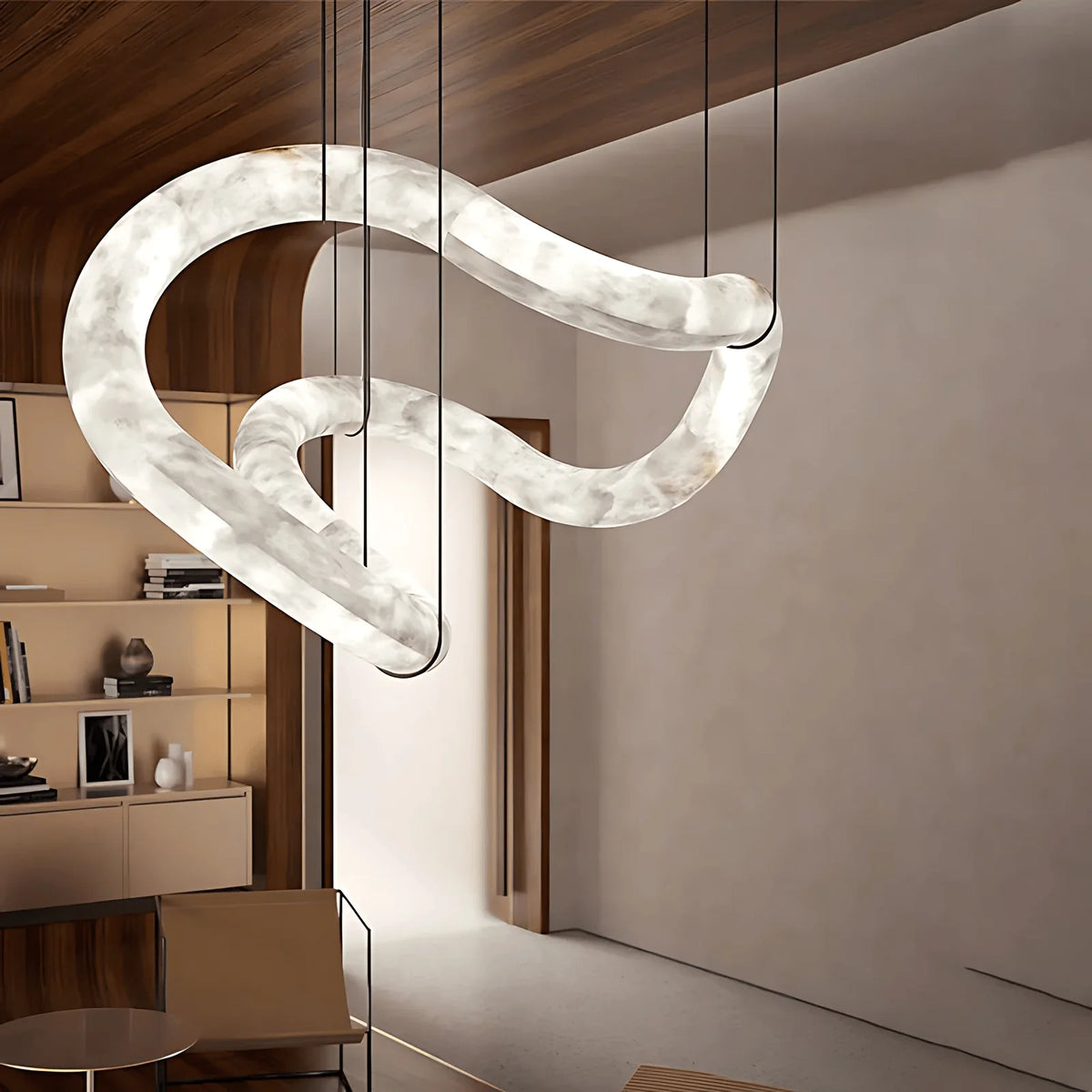 Ethereal Wave Alabaster Chandelier - Pre Order