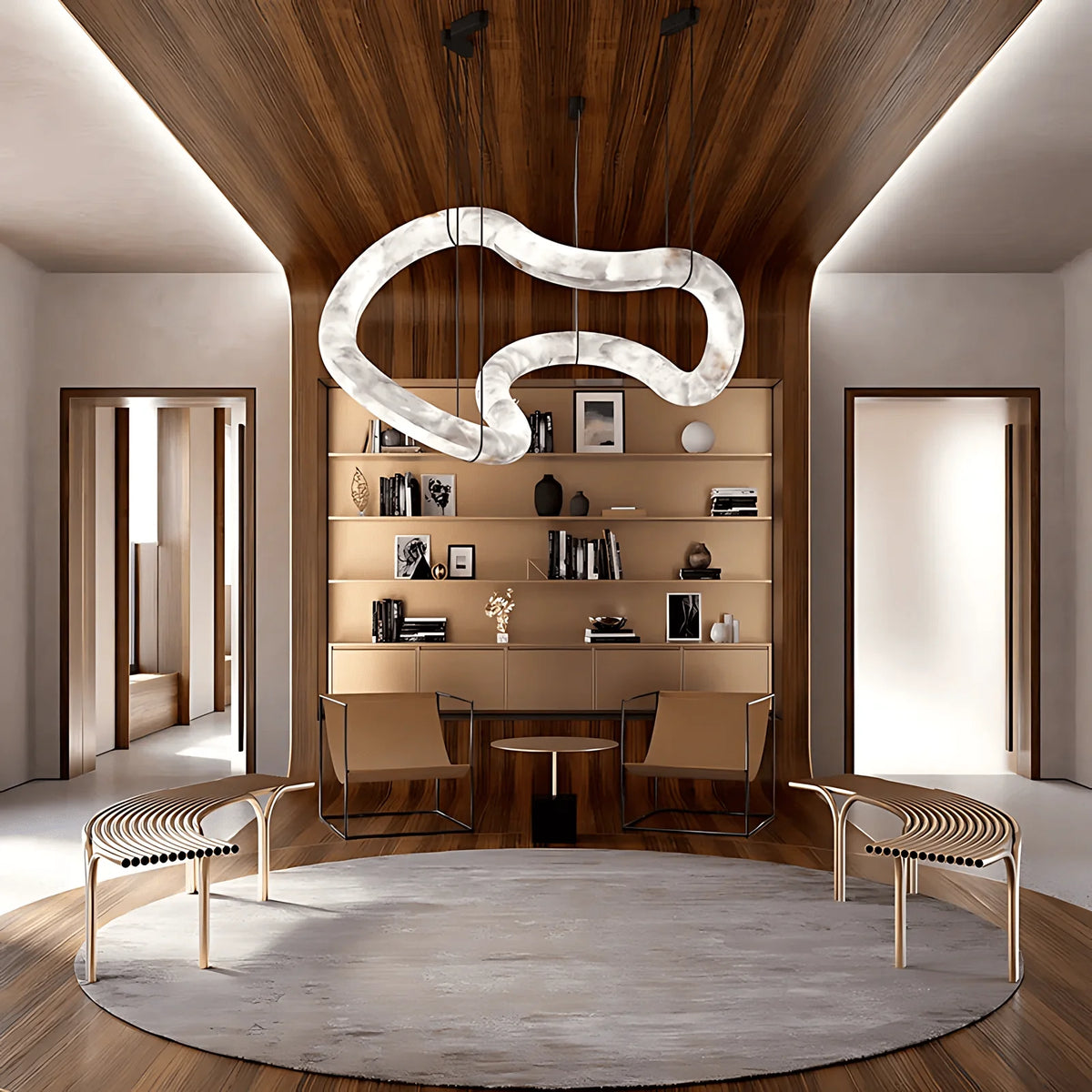 Ethereal Wave Alabaster Chandelier - Pre Order