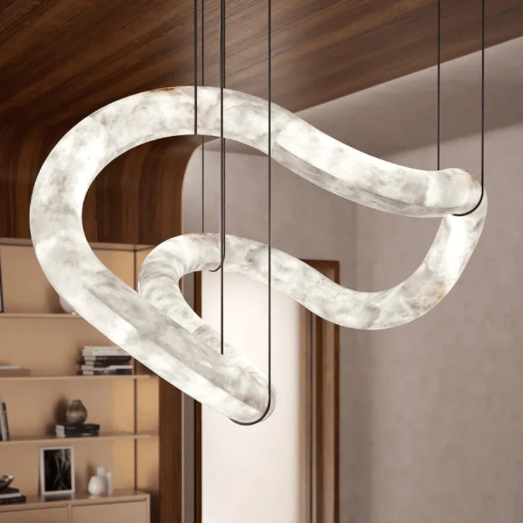 Ethereal Wave Alabaster Chandelier - Pre Order