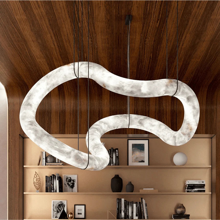 Ethereal Wave Alabaster Chandelier - Pre Order