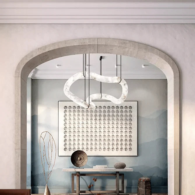 Ethereal Wave Alabaster Chandelier - Pre Order