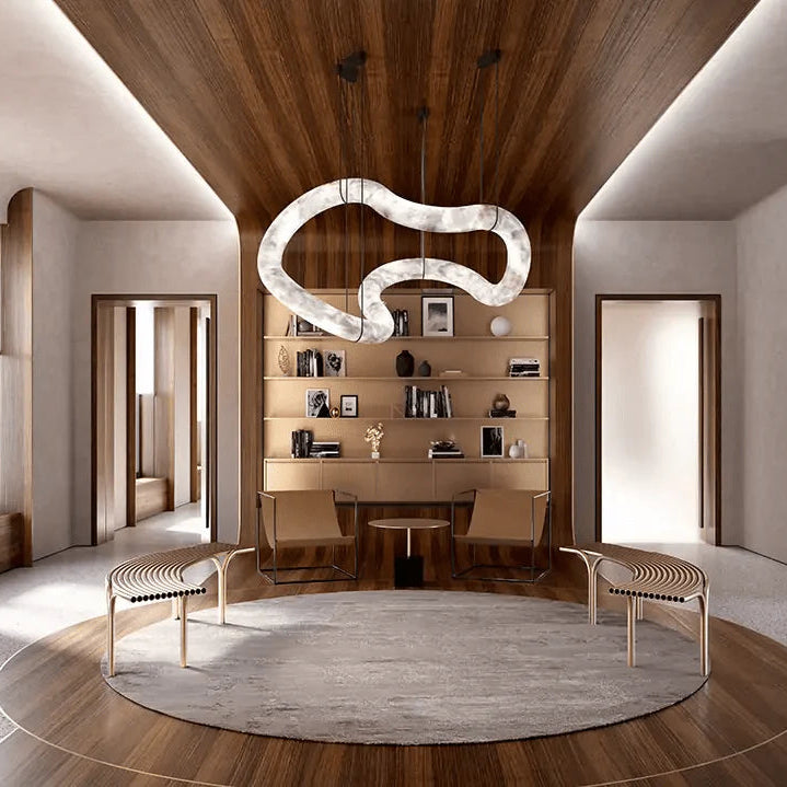 Ethereal Wave Alabaster Chandelier - Pre Order