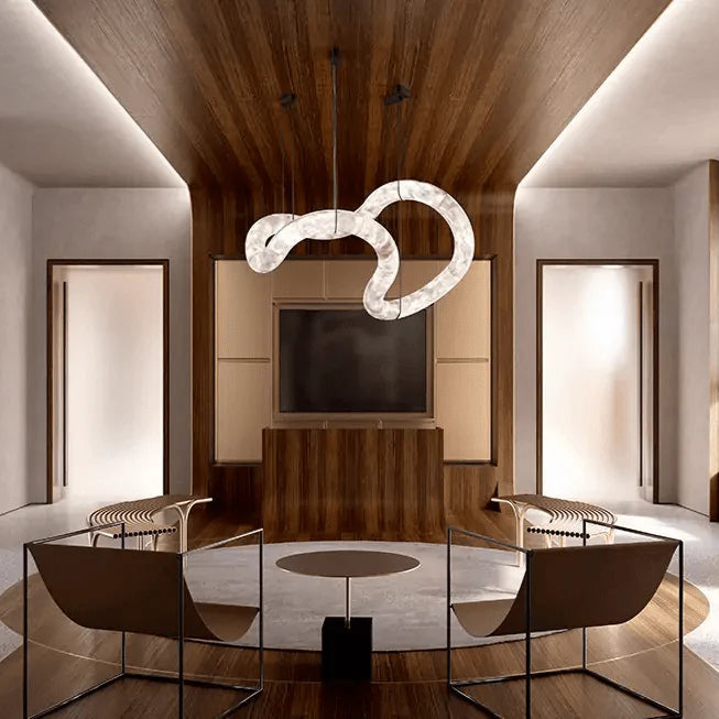 Ethereal Wave Alabaster Chandelier - Pre Order