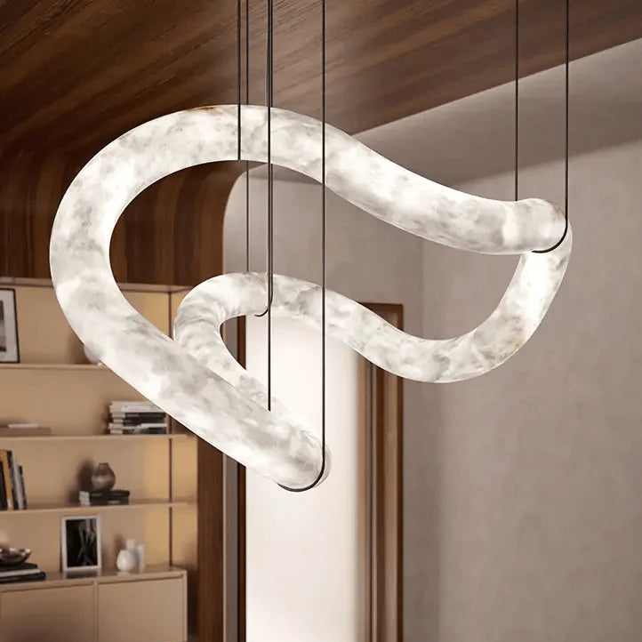 Ethereal Wave Alabaster Chandelier - Pre Order