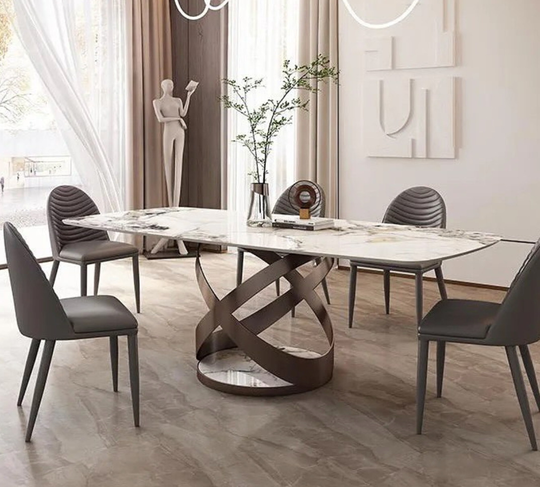 Tripod Marble Dinning Table.