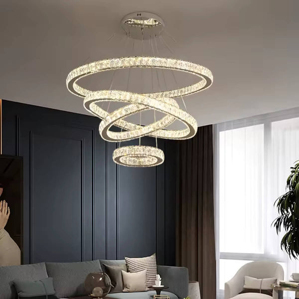 Diana 4 Ring K9 Crystal Chandelier (Custom made)