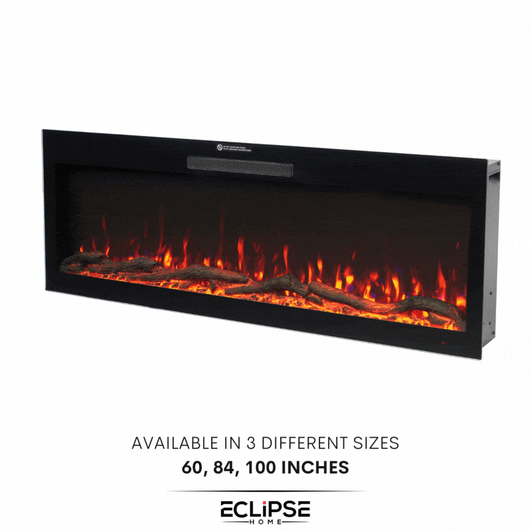 Eclipse Home - 60 Inches Wall-Mounted/Recessed Electric Fireplace