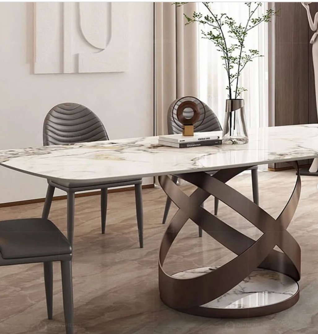 Tripod Marble Dinning Table.