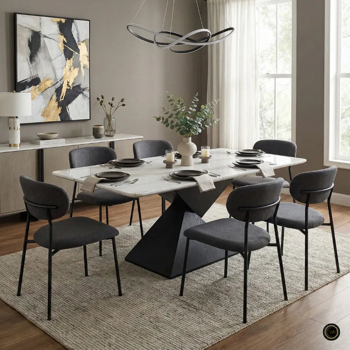 MarbleX Pyramid Dining Table | Luxury Dining Experience – Elegant Interior