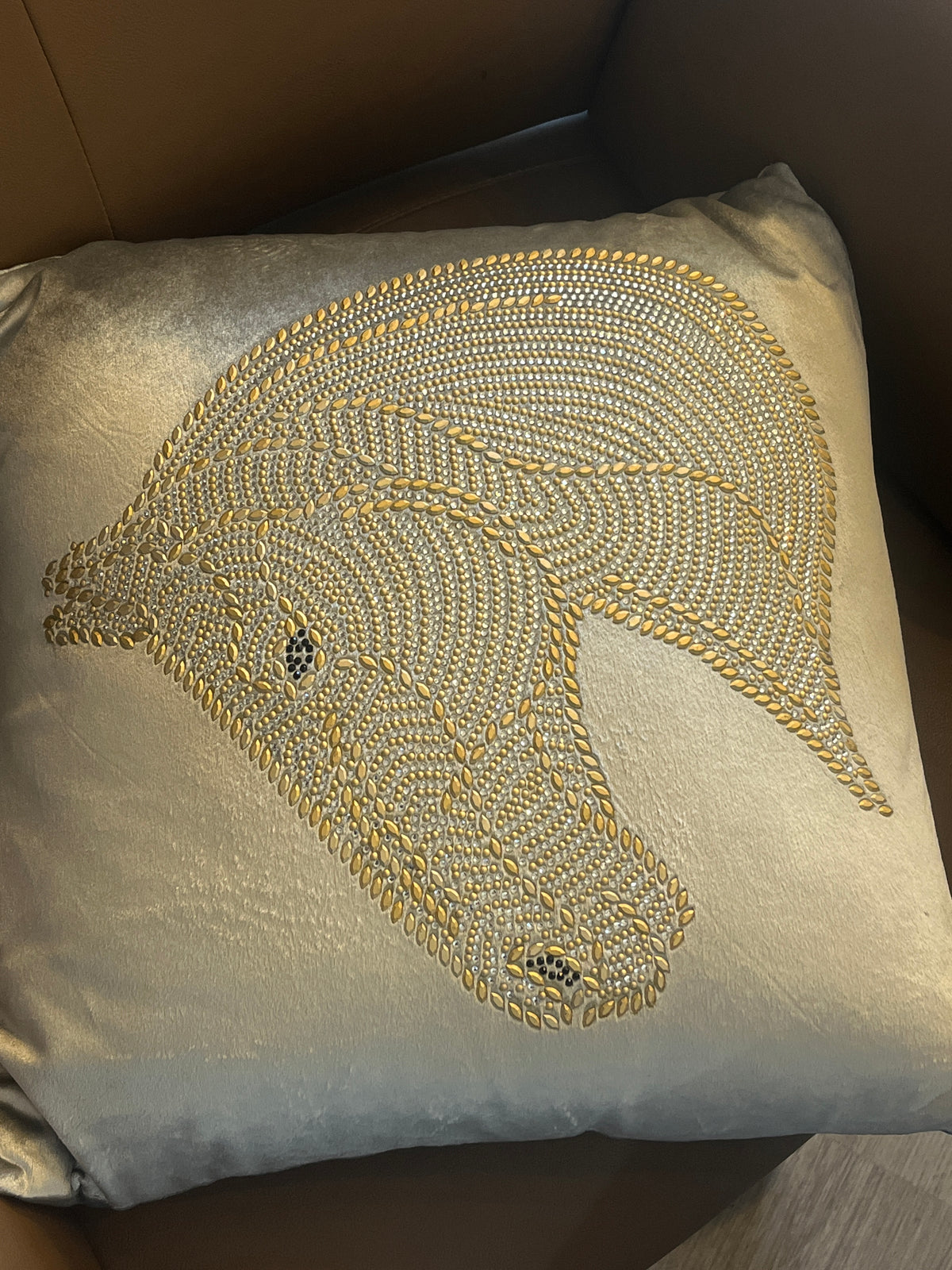 Horse Velvet Cushion.