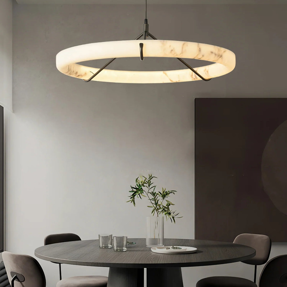 Alabaster Ring Pendant Lamp - Pre Order