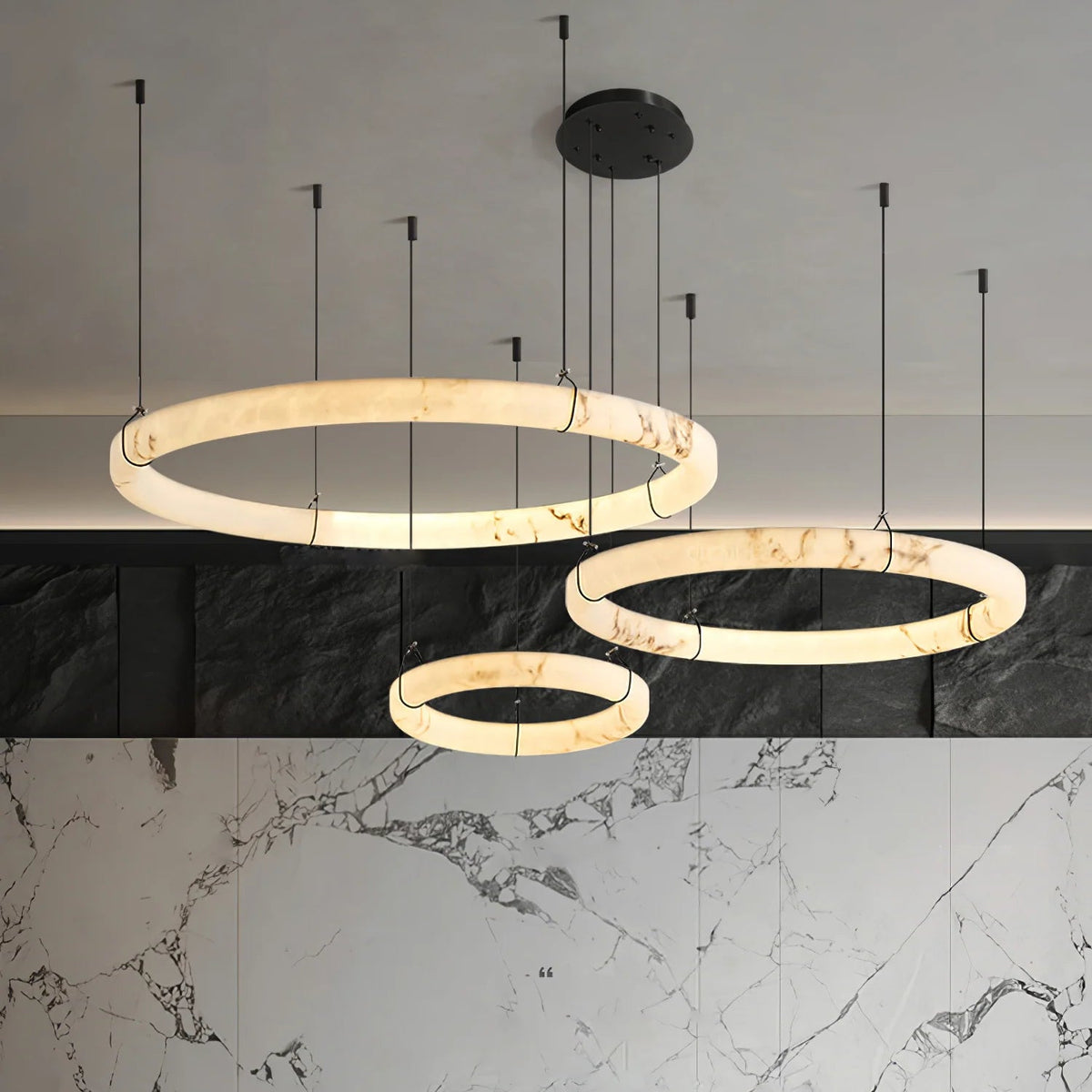 Alabaster Ring Pendant Lamp - Pre Order