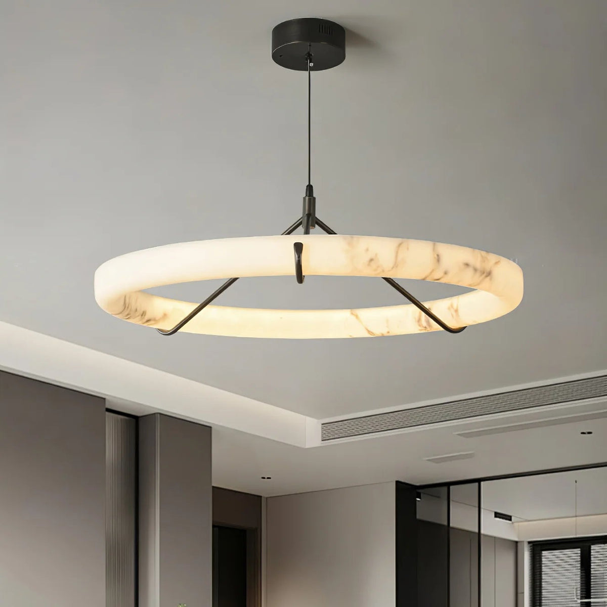 Alabaster Ring Pendant Lamp - Pre Order