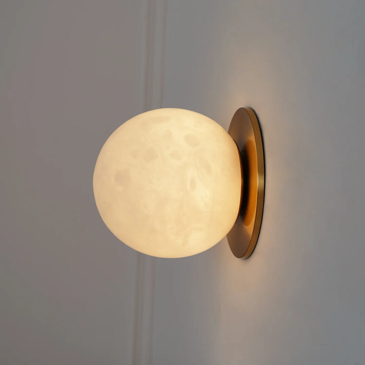 Alabaster Mini Orb Wall Lamp - Pre Order