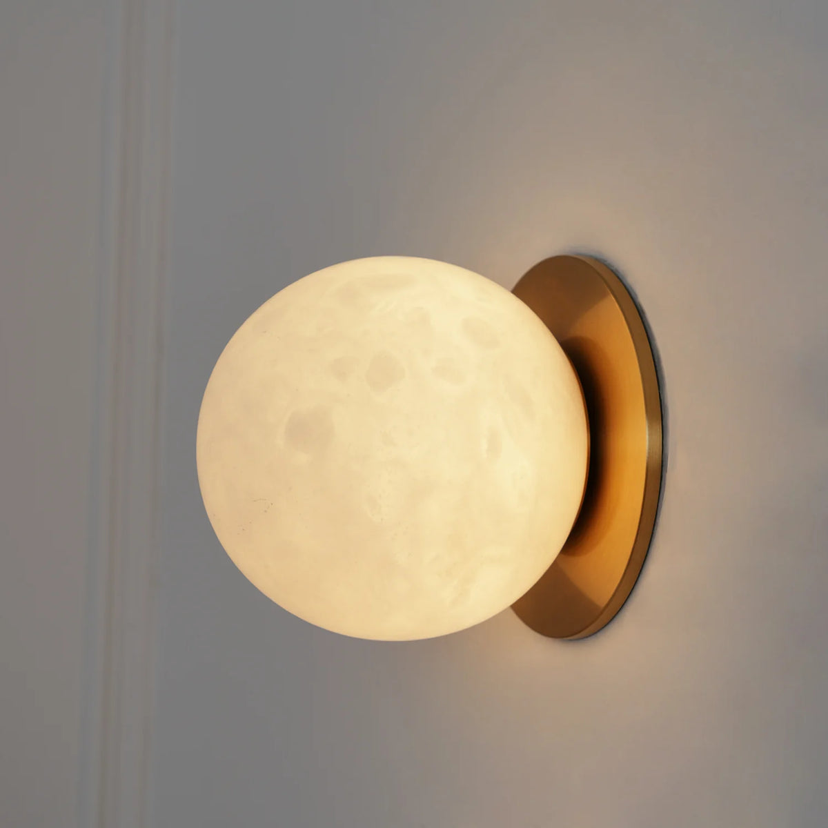 Alabaster Mini Orb Wall Lamp - Pre Order