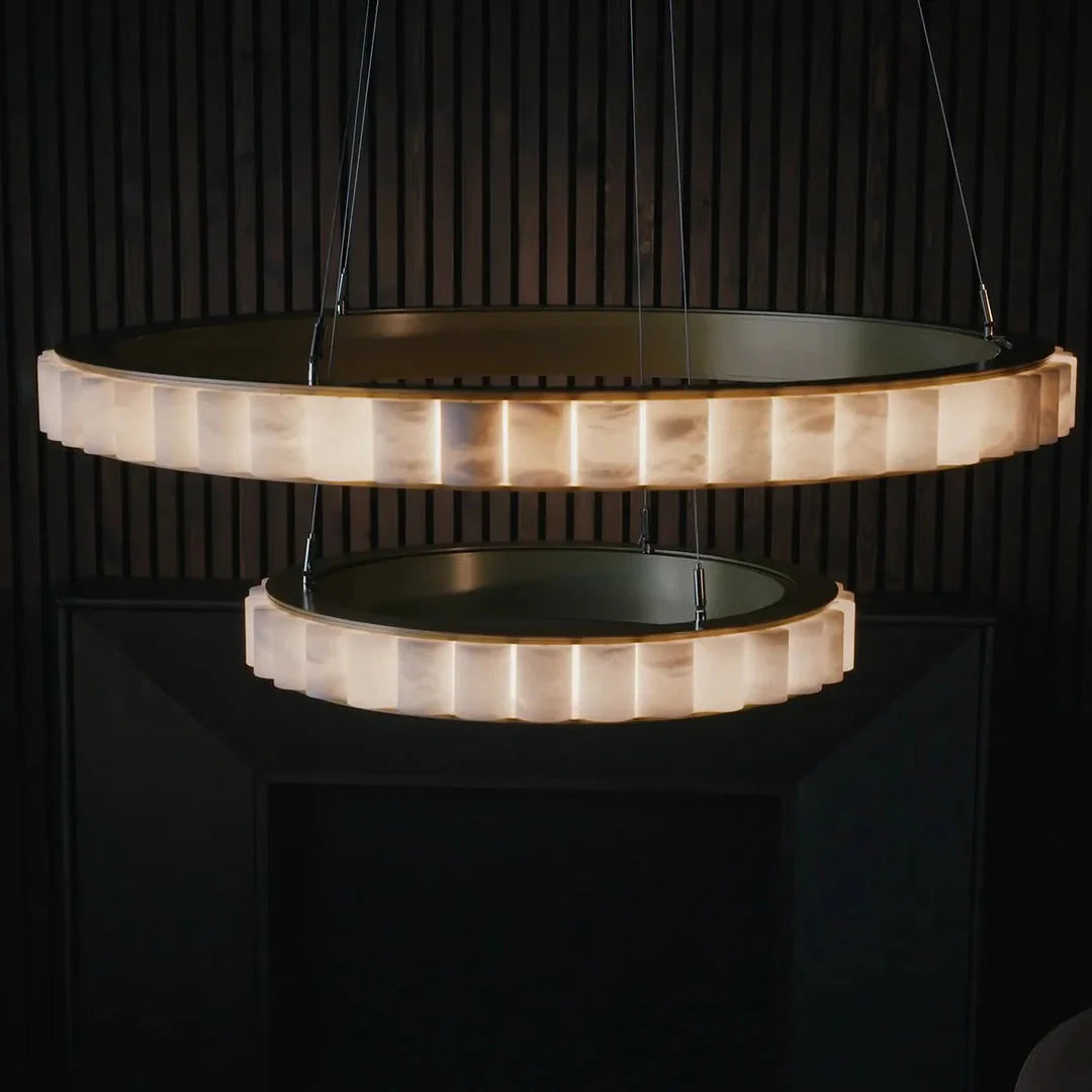 Alabaster Avalon Halo Chandelier - Pre Order