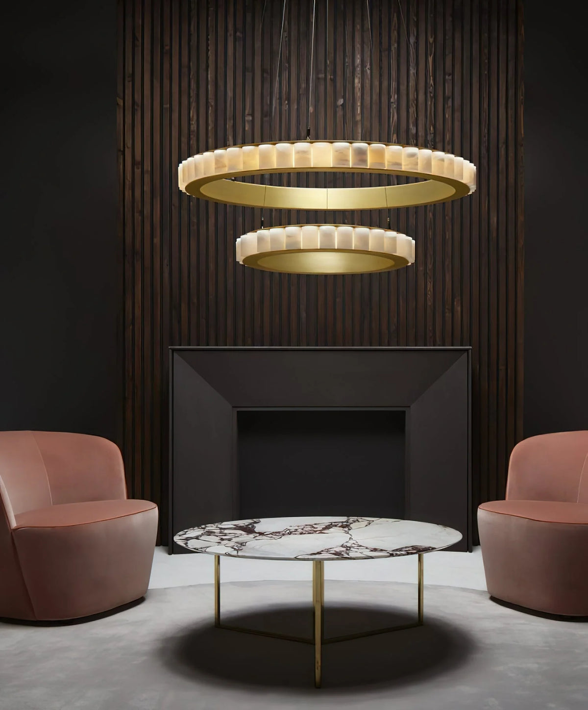 Alabaster Avalon Halo Chandelier - Pre Order