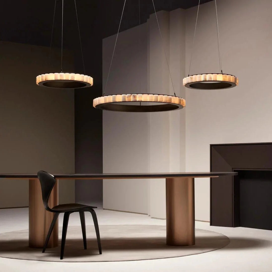 Alabaster Avalon Halo Chandelier - Pre Order