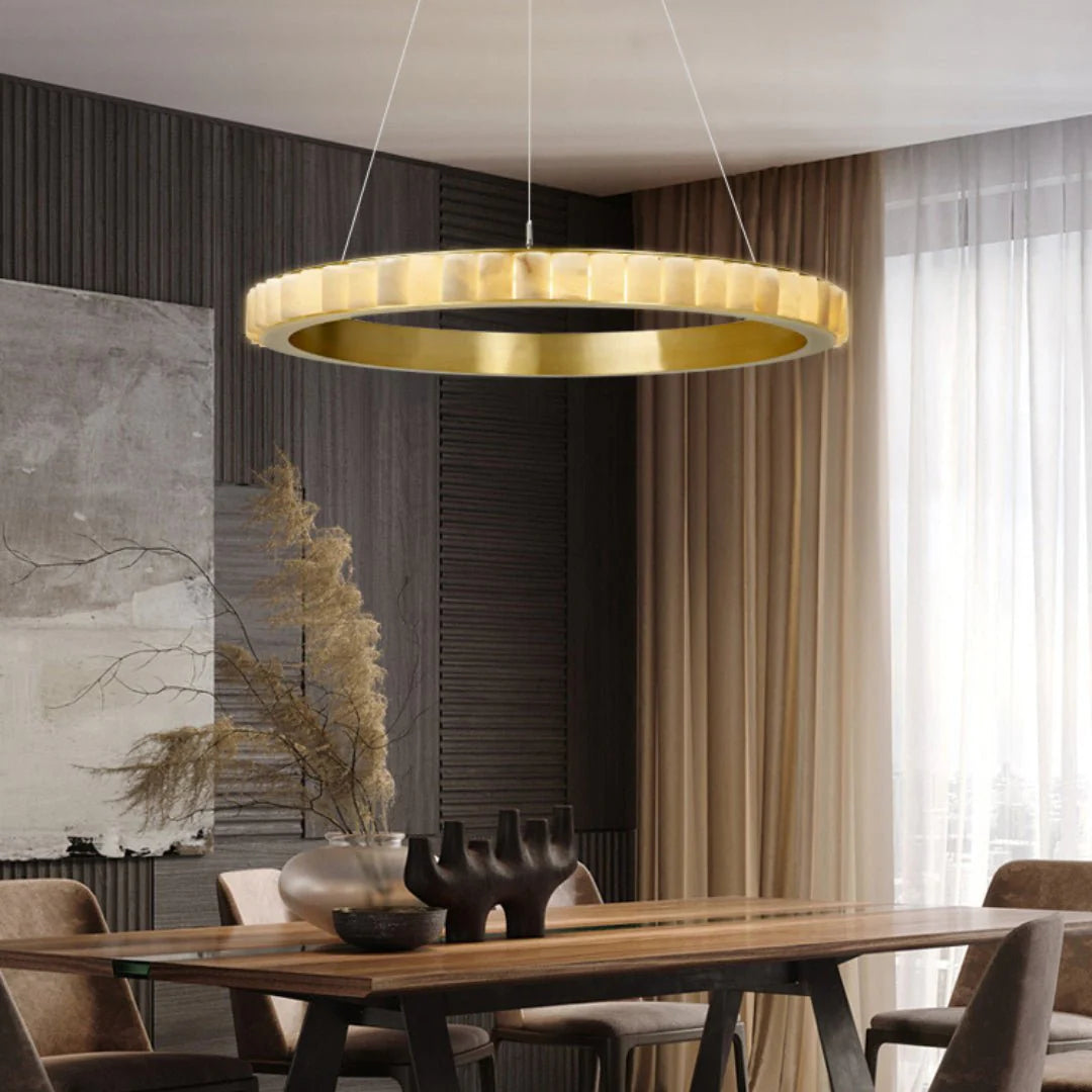 Alabaster Avalon Halo Chandelier - Pre Order