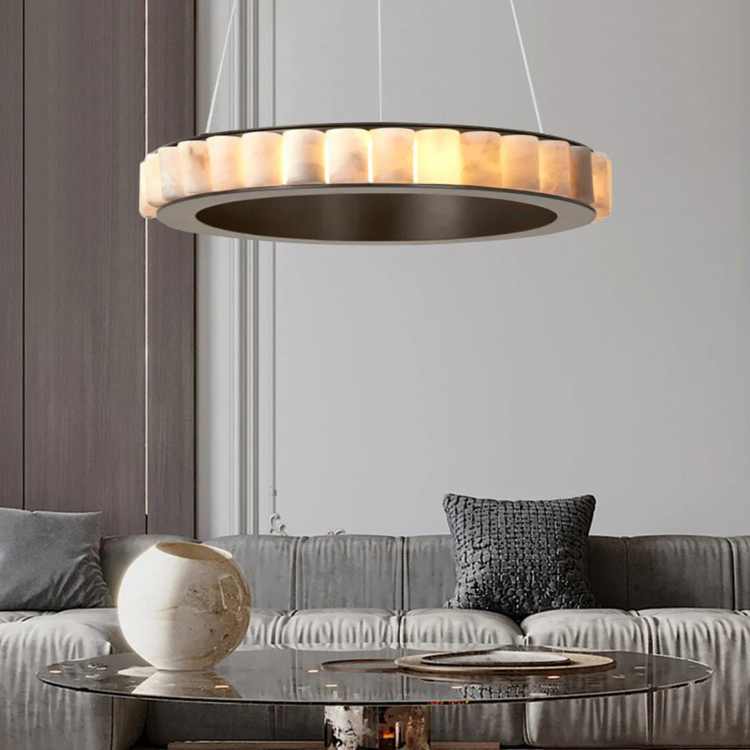 Alabaster Avalon Halo Chandelier - Pre Order