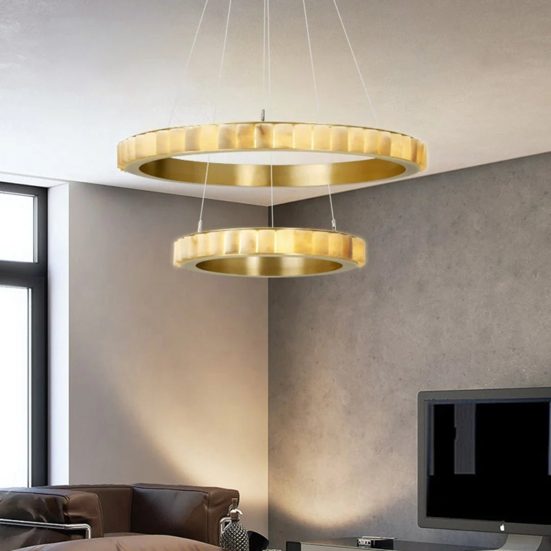 Alabaster Avalon Halo Chandelier - Pre Order