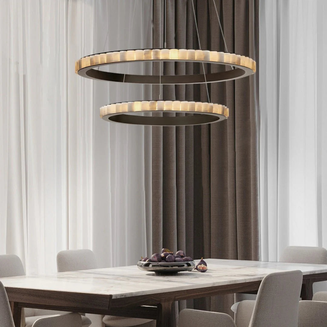 Alabaster Avalon Halo Chandelier - Pre Order