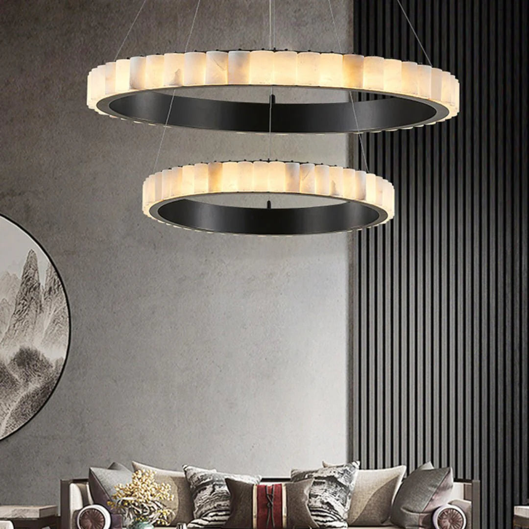 Alabaster Avalon Halo Chandelier - Pre Order