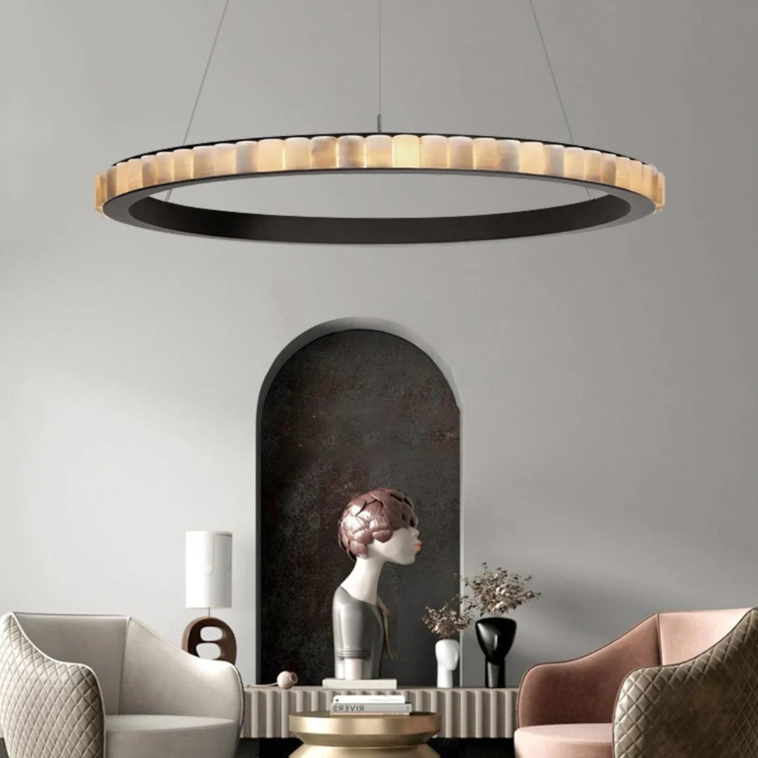 Alabaster Avalon Halo Chandelier - Pre Order