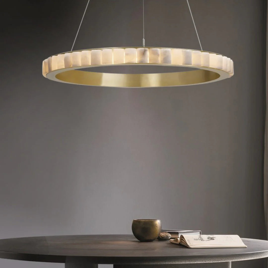 Alabaster Avalon Halo Chandelier - Pre Order
