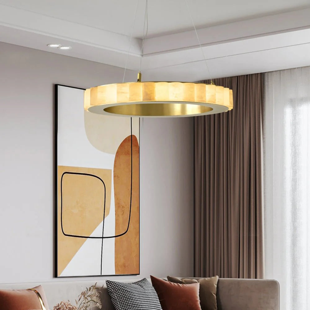 Alabaster Avalon Halo Chandelier - Pre Order