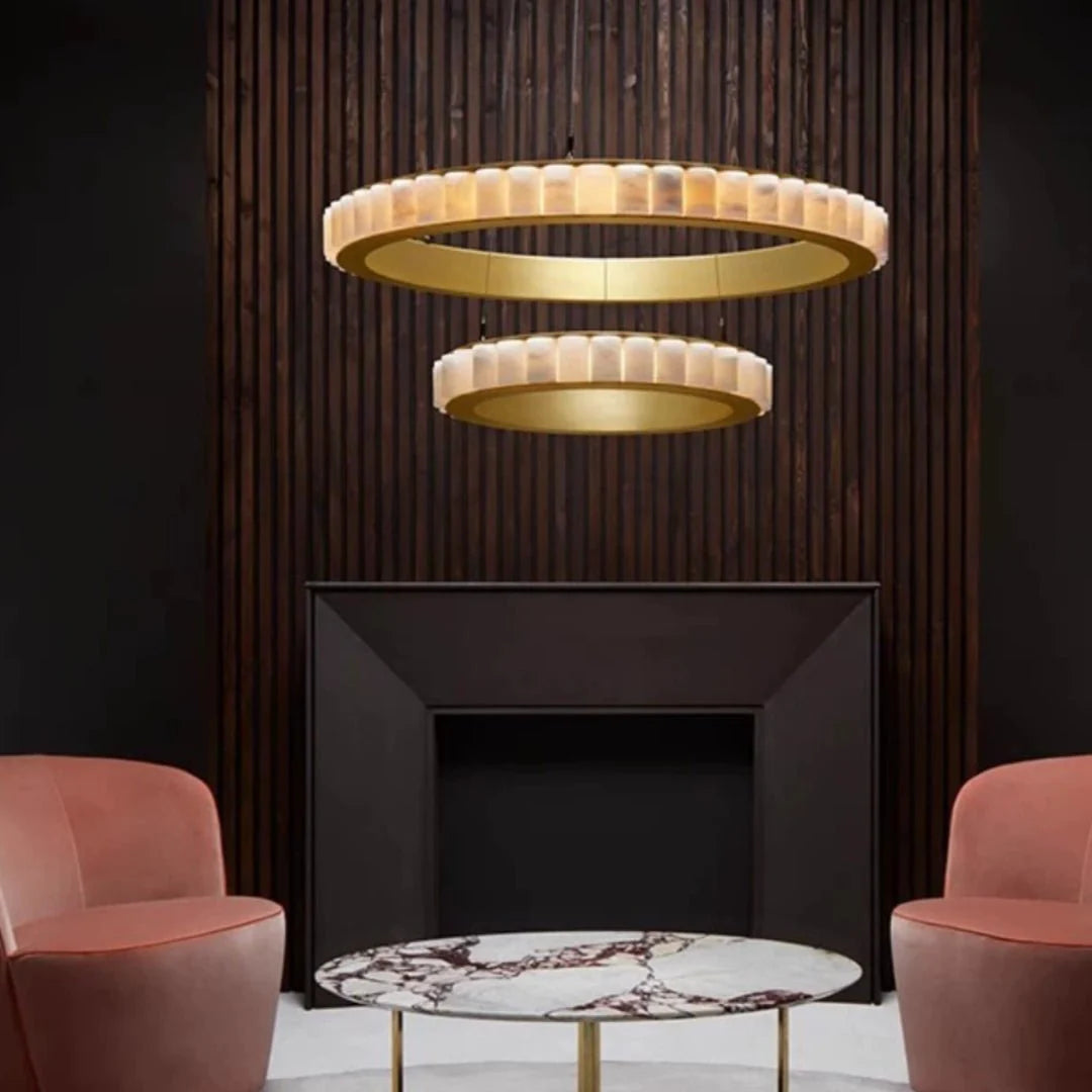 Alabaster Avalon Halo Chandelier - Pre Order