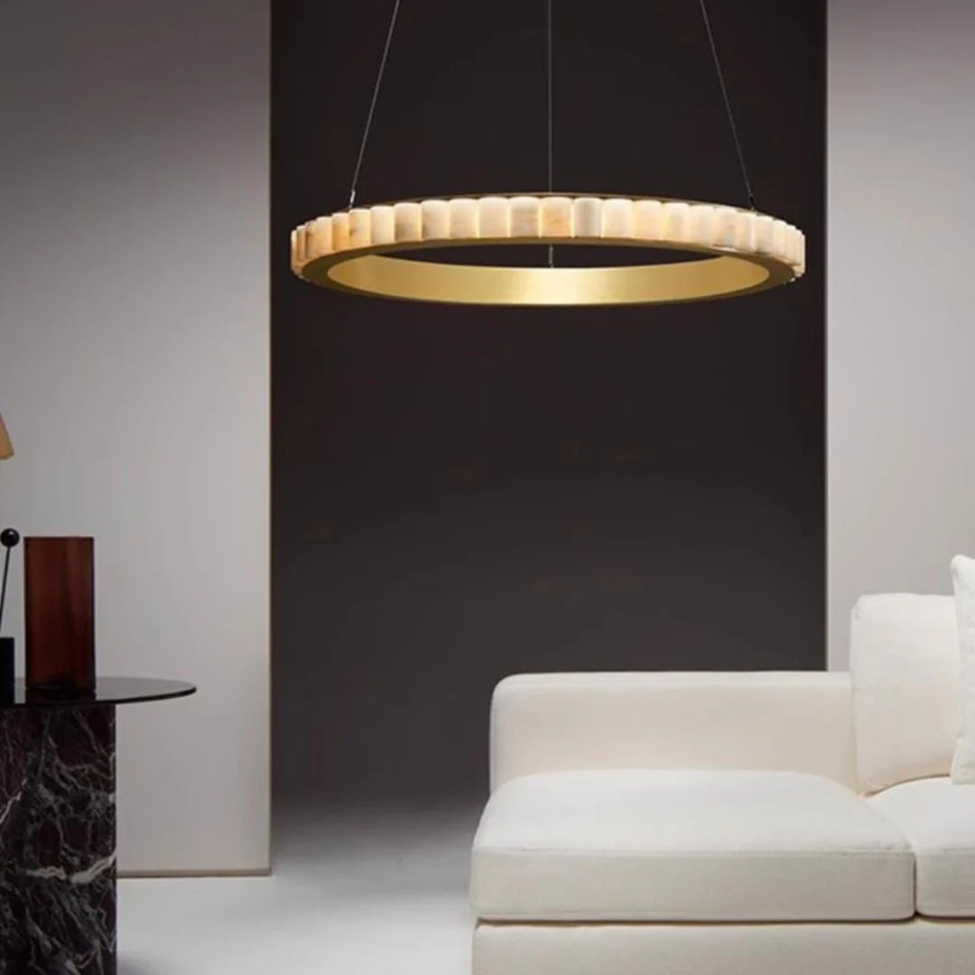 Alabaster Avalon Halo Chandelier - Pre Order