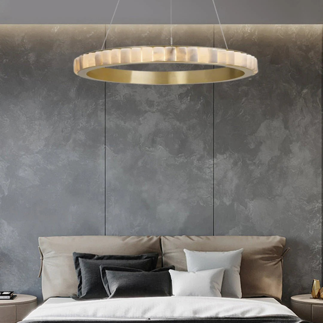 Alabaster Avalon Halo Chandelier - Pre Order