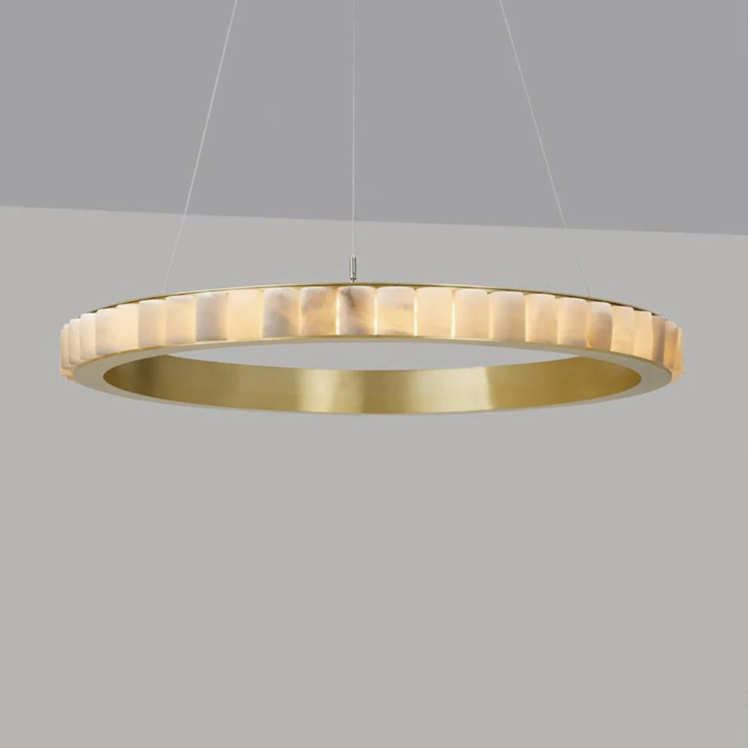 Alabaster Avalon Halo Chandelier - Pre Order