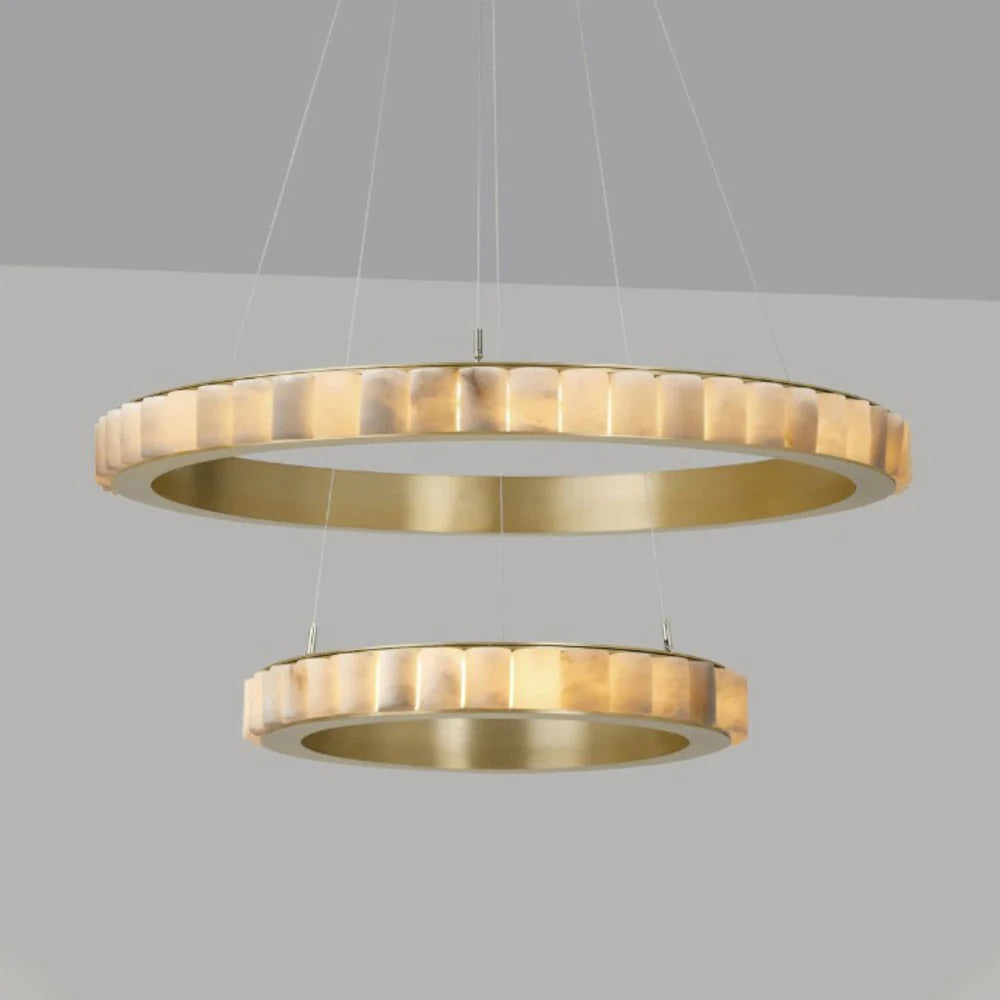 Alabaster Avalon Halo Chandelier - Pre Order