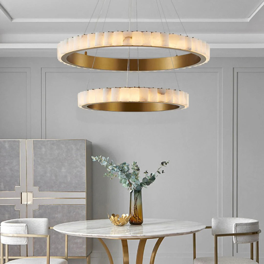 Alabaster Avalon Halo Chandelier - Pre Order
