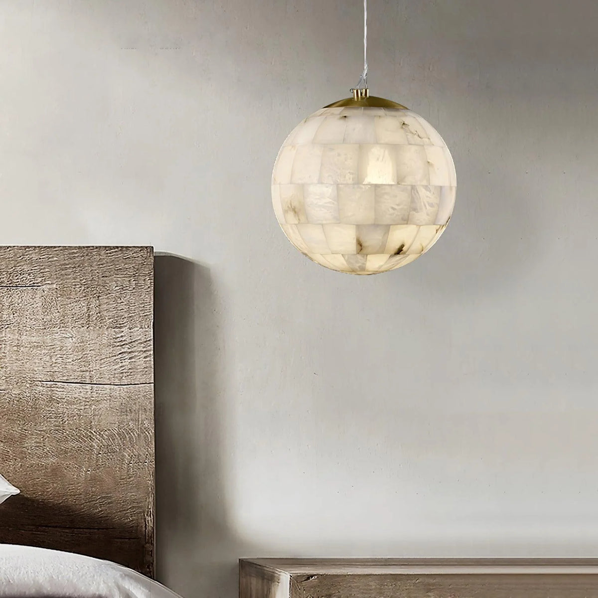 Alabaster Ball Pendant Light - Pre Order